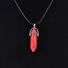 Venta caliente de AliExpress colgante de columna hexagonal de cristal de piedra natural collar de ágata venta caliente europea y americana joyería de comercio exterior al por mayor