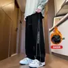 Calças Casuais Masculinas Primavera Outono Inverno 2026 Novo Estilo Estilo Hong Kong Marca Tendência Soltas Casuais Esportivas Perna Reta Calças Longas Roupa Masculina