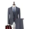 Traje Nuevo para Hombre Chaqueta Profesional Traje de Hombre Ropa de Trabajo Negocios Casual Dos Botones Traje Formal Chaleco Simple Bestia