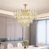 Lámpara de araña de cristal de lujo ligero estilo francés para sala de estar, luz principal moderna para pasillo, vestíbulo, villa, comedor de alta gama y dormitorio