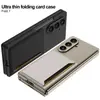 Funda para Teléfono Móvil Samsung Zfold7 Ultra Fina Estilo de Negocios Plegable Soporte para Tarjetas Tarjeta Anticaída para Teléfono Móvil Funda Protectora Transfronteriza