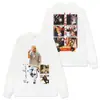 Camiseta Masculina de Manga Curta Vintage Lavada com Estampa Travis Scott, Estilo Americano High Street Transfronteiriço, Top Tendência de Verão com Gola Redonda