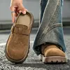 Sapatos Masculinos Retrô Estilo Old Money, Novos de Verão com Solado Grosso Aumentadores de Altura Versáteis Casuais Versão Coreana Slip-On Tênis Birkenstock para Homens