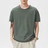Ropa para Hombre Fengshe / Marca de moda retro americana, camiseta de algodón puro, lavado pesado, manga corta para hombre, ajuste holgado de verano, cuello redondo, manga corta