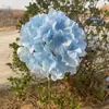 Hidrangea grande de una sola cabeza Comercio exterior Hidrangea grande de estilo coreano Hidrangea de simulación Hotel Boda Decoración suave Flores artificiales