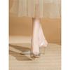 Zapatos de Tacón Alto Plateados para Mujer con Tacón Fino, Nuevo Estilo Verano 2026, Perfectos para Combinar con Vestidos, con Punta Fina, Elegantes y Deslumbrantes, con una Sola Correa y Diseño de Punta Cerrada