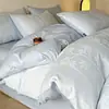 Juego sencillo y elegante de cuatro piezas de algodón puro, nuevo modelo 2026, funda nórdica de jacquard 100% algodón, sábana bajera, juego de ropa de cama de tres piezas