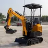 Mini Escavadeira Pá Cavadeira Agrícola Doméstica Uma Tonelada Engenharia Micro Escavadeira Pomar Interior Verdejamento Máquina com Caçamba de Gancho Pequena Escavadeira
