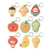 Serie de Frutas Llavero de Silicona Suave de PVC Personalizado Transfronterizo Colgante de Dibujos Animados Personalizado Accesorios Llavero de Coche al por Mayor