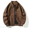 Chaqueta Retro Americana Simple con Solapa para Hombre Marca de Moda Streetwear Holgada Ropa de Motociclista Canalla Fresca Ropa de Abrigo Primavera Otoño 2026 Top