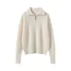 Mesmo estilo de Zhihe~Suéter de malha Consinee 100% caxemira pura estilo Old Money minimalista Peça externa ou para usar em camadas para mulheres Tendência