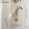 Nuevo Colgante de Navidad de Espuma Color Champán Tela Envuelta con Polvo Brillante Decoración de Árbol de Navidad Colgante de Perla Diseño de Escena con Forma Especial
