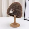 Gorro de Lana para Perro con Cabeza Grande para Mujer en Otoño e Invierno, Moderno y Lindo con Protección para las Orejas, Gorro de Punto Cálido para Hombre, Gorro para el Frío, Exportación