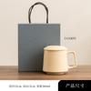 Caneca de Cerâmica Gravada com Tampa Separação de Água e Chá Caneca de Chá para Escritório Grande Capacidade Caneca para Beber Doméstica Presente de Acompanhamento