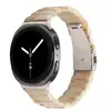 Adecuado para relojes Samsung Watch8/9, Correa de reloj inteligente clásica de acero inoxidable y resina de una sola cuenta para Watch8