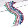 Cadena de Cuentas Redondas Pintadas de Colores Transfronteriza, Cadena con Colgante Guka, Cadena de Cuentas Onduladas, Cadena para Llavero DIY de Color Caramelo, 2.4 mm de Grosor