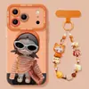 Estilo Chica con Gafas Funda Suave de Silicona para Apple 18 Pro Max, Moderna y Elegante, Alto Valor Estético, Diseño de Nicho para iPhone 17, 16, 15