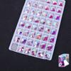 Taladro de vidrio cosido a mano con forma especial, alto destello, blanco AB, fondo plano, taladro de vidrio cosido a mano, bricolaje, bolsa de zapatos y ropa con diamantes de imitación con taladro