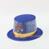 Directo de Fábrica Polvo Dorado Sombrero de Copa Estampado Feliz Año Nuevo Sombrero de Plástico de Moda Fiesta de Año Nuevo Logo Personalizado
