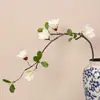 Flores artificiales de magnolia, arreglos florales decorativos inspirados en el Zen de estilo chino, accesorios para fotografía de bodas, decoraciones para escenas de bodas, flores artificiales