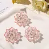 Flor de loto de cristal iridiscente estilo antiguo, clips para el pelo DIY rosa y dulces, accesorios para el pelo, pendientes, accesorios de flor para zapatos