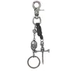 Llavero de Espada Personalizado con Forma de Calavera, Colgante de Metal Vintage Desgastado, Accesorio de Bolsa Fresco de Moda para Hombres y Mujeres, Pequeño Regalo