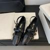 Zapatos planos para mujer 2025 Primavera Boca poco profunda Zapatos Mary Jane Retro Zapatos pequeños de cuero Zapatos de tacón alto nuevos para mujer Venta al por mayor