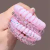 Elásticos de Cabelo Tipo Fio de Telefone, Cordas de Cabelo de Alto Acabamento, Novas Faixas de Cabelo Coloridas Macaron 2026, Elásticos de Alta Elasticidade, Acessórios de Cabelo