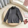 Ropa interior térmica de cuello medio para niños de comercio exterior para otoño e invierno, camiseta térmica de una pieza para niños, camiseta interior para bebé y niño mayor
