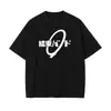Nuevo Top de Verano de Manga Corta Estilo Japonés Estampado de Nicho de Moda High-Street Holgado Versátil Casual Cuello Redondo para Parejas
