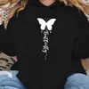 Sudadera Casual para Mujer Tallas Grandes Mariposa - Mariposa con Estampado de Letra Inspiradora Cuello Redondo Pulóver, Poliéster