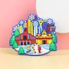 Imanes de Refrigerador Culturales y Creativos de Goma Suave de PVC Personalizados para Atracciones Arquitectónicas y Souvenirs Turísticos de Chengdu y Xi'An