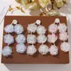 Estilo Chino Elegante Borla de Perlas Malla Degradada Parche de Tela de Flores Pequeñas DIY Headdress de la Dinastía Han Pendientes Pendientes Accesorios Venta al por Mayor