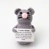 Productos transfronterizos tejido a mano de lana tejido fruta y verdura de dibujos animados muñeco adornos de joyería bolsa de expresión de energía positiva