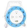 Regleta de Tambor Tipo Estándar Americano Carrete Enrollacables Enchufe USB Protector contra Sobretensiones 5.8m 10m Cable de Extensión