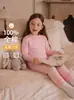 Conjunto de Ropa Interior Térmica de Algodón Puro para Otoño para Niños y Niñas, Conjunto de Dos Piezas, Pijama Ajustado de Otoño/Invierno para Bebé
