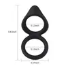 Anillo para Pene de Hombre Anillo para Pene con Candado Anillo Doble de Silicona para Adultos Fresco 8 Anillos Compartido Transfronterizo HA807 Adulto