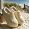Bolsa con estampado de estrellas y zapatos de algodón impermeables para mujer, nuevo estilo otoño e invierno para uso en exteriores, antideslizantes, estilo pareja, pantuflas de algodón cálidas para el hogar, hombre