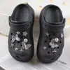 Prata Buraco de Laço Sapatos Fivela Acessórios DIY Removível Decoração para Sapatos com Buraco Acessórios de Flor para Sapatos de Alta Qualidade Fivela
