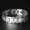 Pulseira Magnética Masculina Europeia e Americana de Forma Diamantada com Ponta Dupla, Venda Quente Transfronteiriça, Energia Magnética, Hexagonal Destacável, Pulseira Magnética