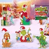 Nuevo letrero de suelo navideño con diseño de cachorro Grinch, letrero impermeable para césped de fiesta al aire libre, jardín