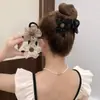 Nuevo Clip Pinza de Tiburón para el Pelo de Verano con Malla de Diamantes Brillantes Gipsófila Girasol Todo Fósforo para la Parte Posterior de la Cabeza para Mujeres