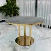 Mobiliario de Restaurante Mesa de Comedor de Pizarra Personalizada para Restaurante Occidental Sofá de Cabina Semicircular de Acero Inoxidable Combinación Mesas y Sillas Comerciales para Restaurante
