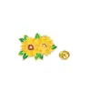 Nova série de produtos transfronteiriços: série de flores: margarida, hortênsia, girassol, rosa amarela, broche de liga ecológica, emblema de metal