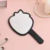 Nuevo Espejo de Mano de Encaje con Forma Irregular para Niñas, Espejo Pequeño Portátil con Mango Imprimible, Espejo de Maquillaje
