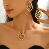 Conjunto de Pendientes Geométricos Irregulares con Estampado de Leopardo Creativo Exagerado Personalizado Transfronterizo Adecuado para que las Mujeres lo Usen en Fiestas Callejeras