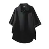 Camisa polo de manga corta VIVA CAMELLO con textura y bloques de color para hombre, camiseta de verano de alta gama de corte holgado con media manga