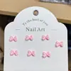 Joias para Manicure de Resina Glitter Fino Fluorescente Gravata Borboleta Joias para Unhas Brincos Capa de Celular Acessórios Vestíveis para Unhas