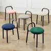 Taburete Creativo Ins para Vestir Taburete Pequeño Moderno Taburete de Sala de Estar Taburete de Ocio Taburete Simple Taburete para Manicura en Casa Taburete de Maquillaje con Respaldo