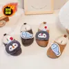 Linda Diadema y Pantuflas de Pingüino y Pez de Dibujos Animados para Niños 2026 Otoño/Invierno Nuevas Pantuflas de Algodón para Exteriores para Niñas